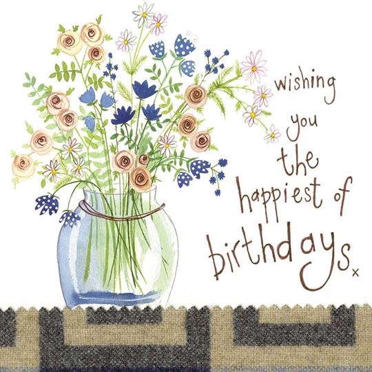 Bild von JUG OF FLOWERS BIRTHDAY CARD