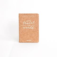 Picture of Woody Notebook Cork - A6 - Travel the world
