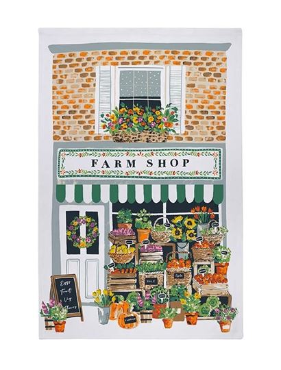 Bild von Farm Shop Cotton Tea Towel - Ulster Weavers