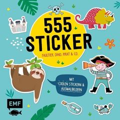 Image de 555 Sticker – Faultier, Dino, Pirat undCo