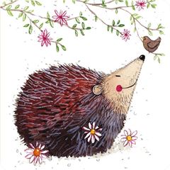Picture of  HEDGEHOG AND FLOWERS