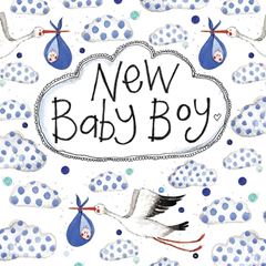 Image de STORK BABY NEW BABY BOY CARD