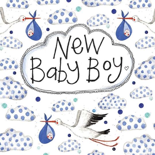Bild von STORK BABY NEW BABY BOY CARD