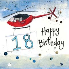 Picture of  18 YEAR OLD HELICOPTER BIRTHDAY CARD