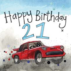 Picture of 21 YEAR OLD CAR BIRTHDAY CARD
