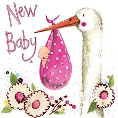 Bild von PINK STORK NEW BABY CARD