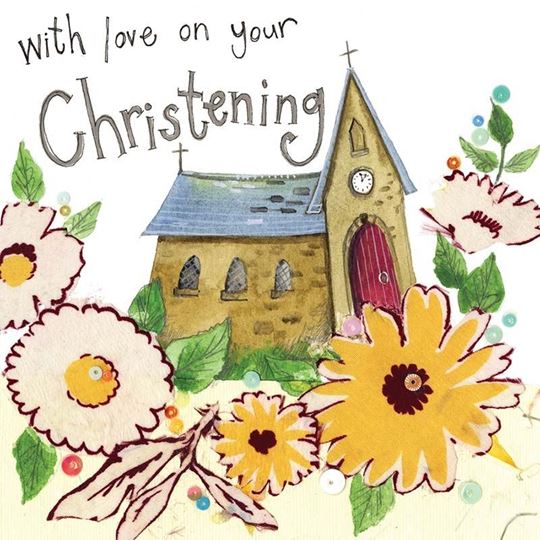 Bild von FLORAL CHRISTENING CARD