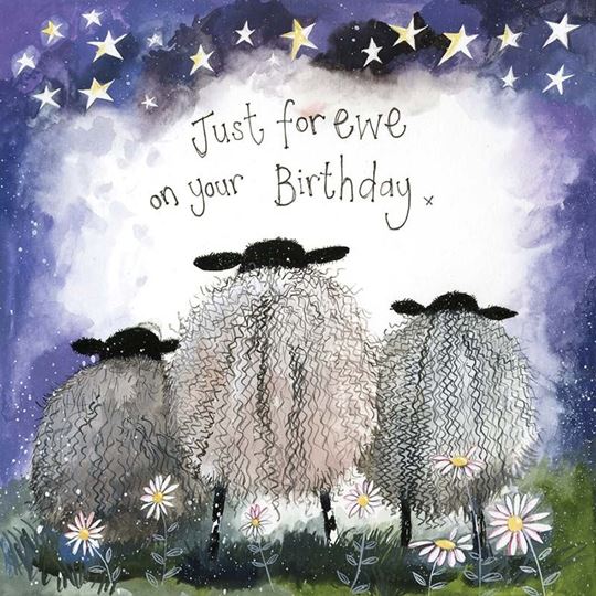 Bild von STARLIGHT SHEEP FOIL BIRTHDAY CARD