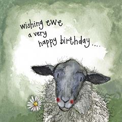 Image de STARLIGHT SHEEP AND DAISIES BIRTHDAY FOIL CARD