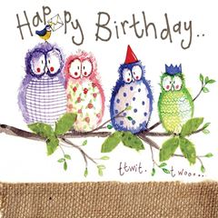 Bild von OWL PARTY BIRTHDAY CARD