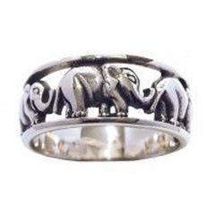 Picture of Ring 3 Elefanten Silber 925 6,4g
