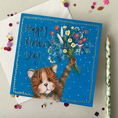Bild von SPRS53 CAT BOUQUET MOTHERS DAY CARD