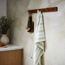Bild von Sage Stripe Cotton Tea Towel - Ulster Weavers