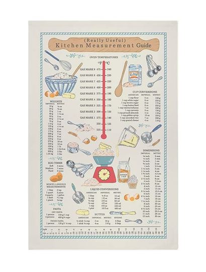 Bild von Kitchen Measurements Cotton Tea Towel - Ulster Weavers