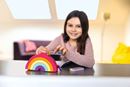 Bild von 2in1 Steckstifte Regenbogen mit Radierer , VE-25