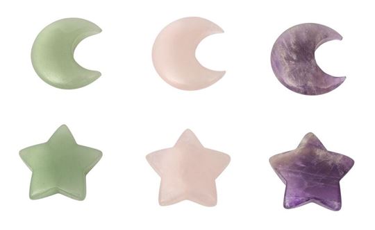 Bild von Basically it's Magic Halbedelstein Moon & Stars, VE-12