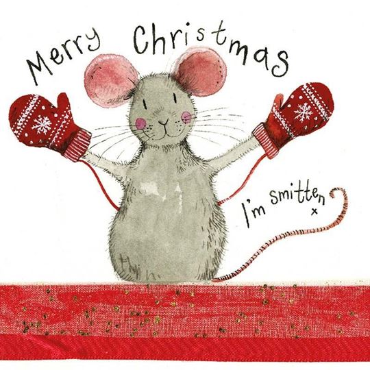 Bild von I'M SMITTEN FLITTERED SMALL XMAS CARD