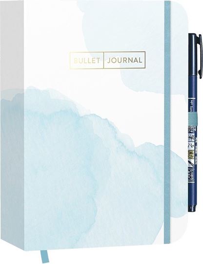 Immagine di Pocket Bullet Journal Watercolor Bluemit Original Tombow Brush Pen Fudenosuke
