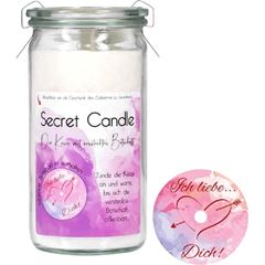 Bild von Secret-Candle Ich liebe dich, Pfirsich-Rosenblüte 13.5 cm