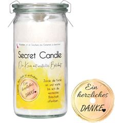 Bild von Secret-Candle Ein herzliches Danke, French Vanilla 13.5 cm