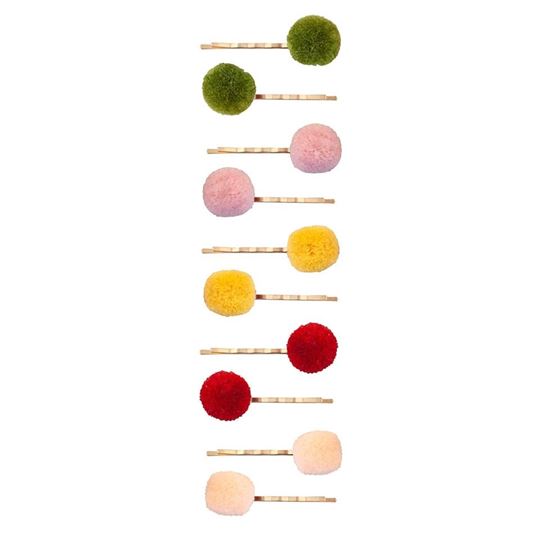 Bild von Hairpins Pom Pom (2/card) Assorted 5 colours, VE-25