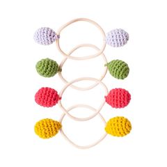 Image de Hair Elastics Crochet Ball Assorted 4 colours, VE-16