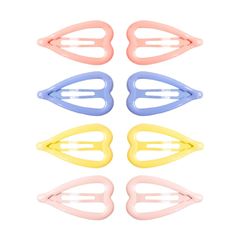 Bild von Hairclips Hearts Pastel (2/card)  Assorted 4 colours, VE-24