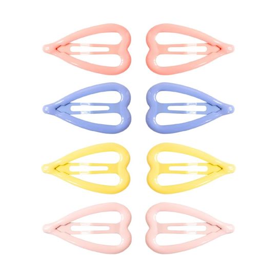 Bild von Hairclips Hearts Pastel (2/card)  Assorted 4 colours, VE-24