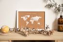 Bild von Miss Wood Cork Map - World - S Natural white