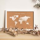 Bild von Miss Wood Cork Map - World - S Natural white