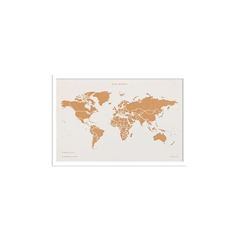 Bild von Miss Wood Cork Map - World - S Special Edition White