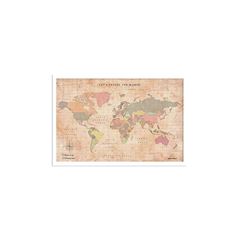 Bild von Miss Wood Cork Map - World - S Oldschool