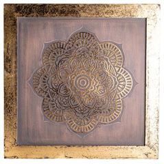 Bild von Energiebild Mandala gold aus MDF