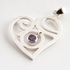 Bild von Spirituelle Liebe Anhänger mit Amethyst Stein