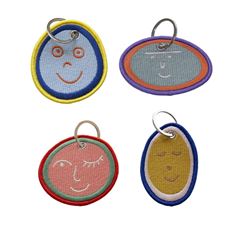 Bild von Keyrings Happy Faces Assorted 4 designs, VE-12