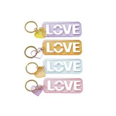 Bild von Keyrings LOVE Assorted 4 colours, VE-12