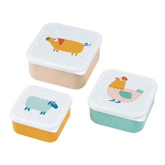 Bild von set of 3 lunch boxes la ferme, VE-4