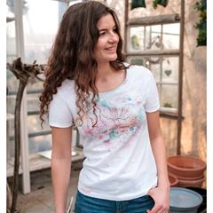 Image de Shirt Lotus Aquarell mit Affirmationen von The Spirit of OM