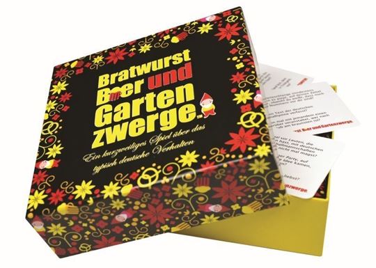 Bild von Bratwurst Bier und Gartenzwerge