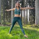 Bild von Yoga-Leggings Buddhi lang  in smaragd von The Spirit of OM