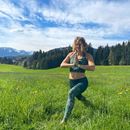 Bild von Yoga-Leggings Buddhi lang  in smaragd von The Spirit of OM