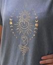 Bild von Shirt Damen in blue melange gold von The Spirit of OM