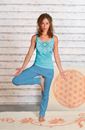 Bild von Yogahose lang mit Rockbund in aloha-blau von The Spirit of OM