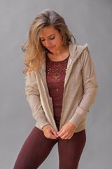 Image de Sweatjacke Damen - sand/nature von The Spirit of OM