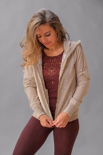 Bild von Sweatjacke Damen - sand/nature von The Spirit of OM