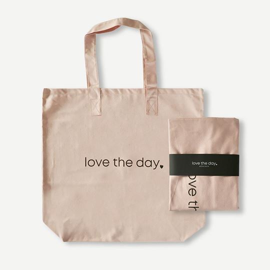 Bild von LOVE THE DAY cotton bag palepink, VE-5