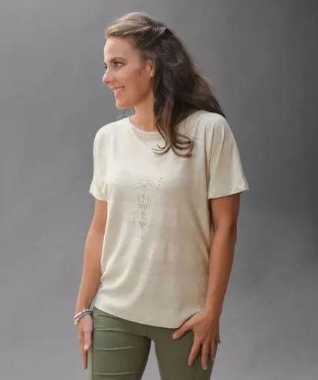 Bild von Shirt Damen in beige melange gold von The Spirit of OM