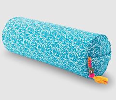 Bild von Yoga Bolster Raja Höhe 22 cm in Türkis von Lotus Design