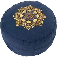 Bild von Meditationskissen CLASSIC MANDALA Höhe 15 cm in Dunkelblau/Gold von Lotus Design