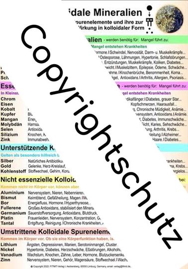 Bild von Kolloidale Mineralien A3 Lehrtafel